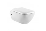 Becken wc hängend Gessi Goccia 35.5 x 54cm weiß mit WC-Sitz mit Softclosing Abfluss poziomy