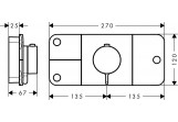 Modul mit Thermostat Hansgrohe Axor One Unterputz do 3 odbiorników Außenelement, Chrom