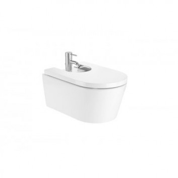 Bidet hängend Roca Inspira Round 370x560x250mm weiß- sanitbuy.pl