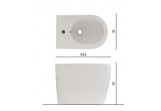 Bidet stehend Scarabeo Moon 54,5x36x42cm weiß