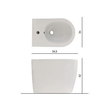 Bidet stehend Scarabeo Moon 54,5x36x42cm weiß- sanitbuy.pl