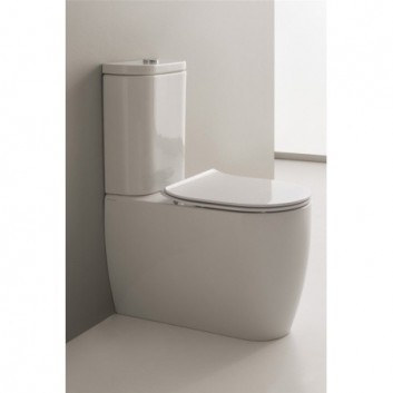 Becken WC kompaktowa Scarabeo Moon 66x36x42 cm weiß- sanitbuy.pl