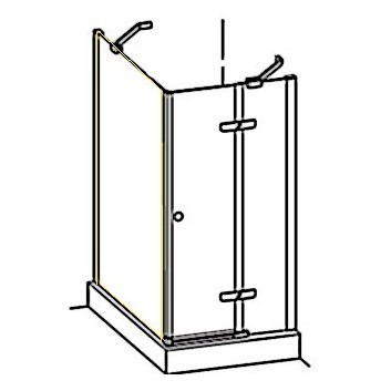 Seitenwand Huppe Enjoy Pure 80 cm, montaż auf dem Boden, Chrom eloxal, transparentes Glas mit Schicht Anti - Plaque- sanitbuy.pl
