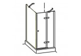 Seitenwand Huppe Enjoy PURE 100 cm, montaż auf dem Boden, Profil silbern matt, transparentes Glas
