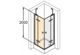 Tür für Seitenwand links Huppe Enjoy PURE 75 cm, montaż auf der Duschwanne, silbernes Profil matt, transparentes Glas