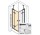Tür für Seitenwand PRAWE Huppe Enjoy PURE 75 cm, montaż auf dem Boden, silbernes Profil matt, transparentes Glas