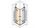 Tür für Seitenwand LEWE Huppe Enjoy PURE 80 cm, montaż auf dem Boden, silbernes Profil matt, transparentes Glas