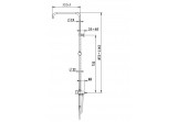 Duschsystem Omnires Darling Aufputz- Chrom Höhe 108cm