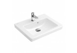 Waschtisch klein Villeroy & Boch Subway 2.0 45x37 cm mit Schicht CeramicPlus, weiß Weiss Alpin- sanitbuy.pl