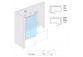 Parawan nawannowy Excellent Be Spot 750x1400mm jednoczęściowy gięty, transparentes Glas lewy - sanitbuy.pl
