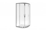 PYTAJ O RABAT ! Duschkabine halbrund Excellent Seria 201 Actima 800x800mm transparentes Glas, profil Chrom