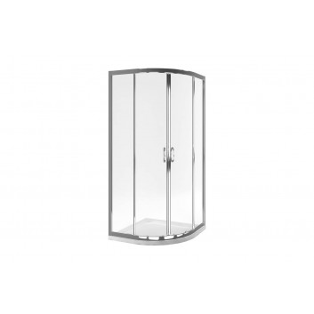 Duschkabine halbrund Excellent Seria 201 Actima 800x800mm transparentes Glas - sanitbuy.pl