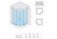 Duschkabine halbrund Excellent Seria 201 Actima 800x800mm transparentes Glas - sanitbuy.pl