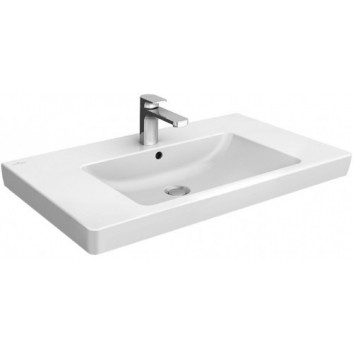 Waschtisch mit unterschrank Villeroy&Boch Subway 2.0, 80x47 cm, z 1 otworem, z Überlauf, weiß- sanitbuy.pl