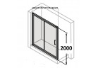 Tür Schiebe- Huppe Classics 130 cm, wys. 200 cm, mit festem Element, weiß, transparentes Glas z Anti Plaque