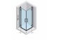 Kabine quadratisch Novellini Modus A 70x70x200cm transparentes Glas, profil Chrom- sanitbuy.pl