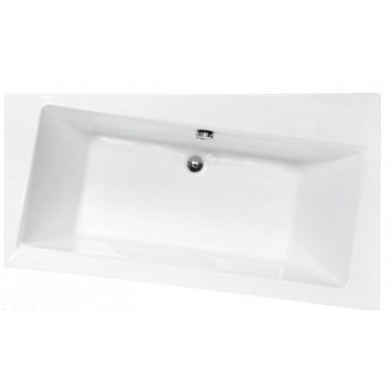 Asymmetrische badewanne links Besco Infinity 150x90cm weiß- sanitbuy.pl
