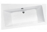 Asymmetrische badewanne links Besco Infinity 160x100cm weiß