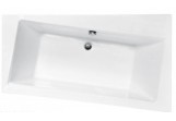 Asymmetrische badewanne rechts Besco Infinity 160x100cm weiß