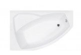 Asymmetrische badewanne links Besco Rima 150x95cm weiß
