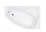 Asymmetrische badewanne rechts Besco Rima 150x95cm weiß