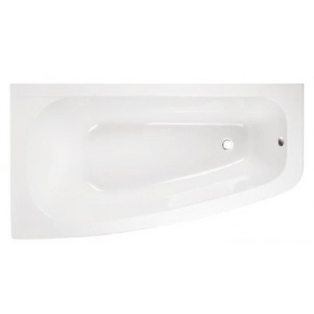 Asymmetrische badewanne links Besco Luna 150x80cm weiß- sanitbuy.pl