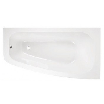 Asymmetrische badewanne links Besco Luna 150x80cm weiß- sanitbuy.pl
