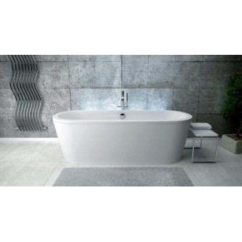 Badewanne freistehend ohne Verkleidung Besco Victoria 160x75cm weiß- sanitbuy.pl
