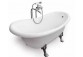 Badewanne freistehend oval Besco Otylia 160x77cm Retro + Füße Chrom- sanitbuy.pl