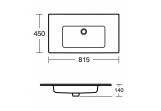 Aufsatzwaschtisch Ideal Standard Tempo 81,5x45 cm, weiß 