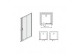 Tür wnękowe Sanplast TX 120 cm D2/TX5b-120 Schiebe-, silbernes Profil glänzend, Glas transparent