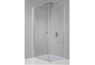 Duschkabine mit eckeinstieg Sanplast Prestige III, 90x90 cm, wys. 195 cm, Glas transparent, silbernes Profil glänzend