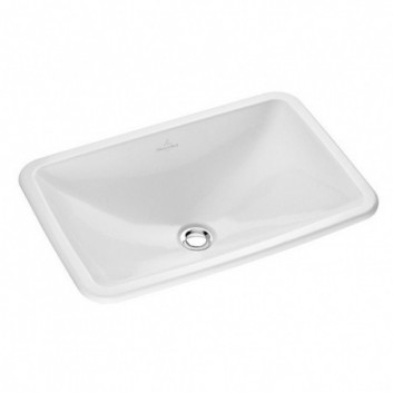 Aufsatzwaschtisch Villeroy & Boch Loop&Friends 51x34 cm, z Überlauf, mit Schicht CeramicPlus, weiß Weiss Alpin - sanitbuy.pl