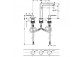 Waschtischarmatur mit 3 anschlüssen stehend Hansgrohe Metropol 160 EcoSmart mit Stöpsel, Chrom - sanitbuy.pl