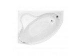 Eck-badewanne Besco Delfina 166x107 cm asymmetrisch links weiß