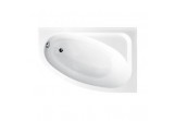 Eck-badewanne Besco Cornea 140x80 cm asymmetrisch rechts weiß