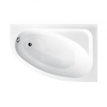 Eck-badewanne Besco Cornea 140x80 cm asymmetrisch rechts weiß- sanitbuy.pl