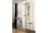 Duschkabine rechteckig Ravak Walk In Corner 110x80x200 cm mit Schicht AntiCalc, profile aluminium Glas transparent 