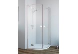 Kabine asymmetrisch 80x100 Fuenta New PDD Radaway profil Chrom, Glas transparent- sanitbuy.pl