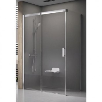 Tür Dusch- Ravak Matrix MSDPS-100/100 L mit Seitenwand weiß + transparent - sanitbuy.pl