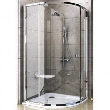 Duschkabine Ravak Pivot PSKK3-80 halbrund polerowane aluminium + transparent - sanitbuy.pl