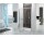 Tür Schiebe- Sanplast D2L(P)/FREEZONE 110x190 cm silbernes Profil glänzend, Glas Grey