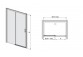 Tür Schiebe- Sanplast D2L(P)/FREEZONE 120x190 cm weißes Profil EW, Glas grey- sanitbuy.pl