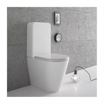 Becken wc do kompaktu Globo Forty3 58x43cm weiß- sanitbuy.pl
