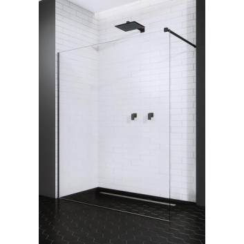 Wand Walk-In Radaway Modo New Black II 70, 68.5-69.5x200cm, czarne, Glas transparent- sanitbuy.pl