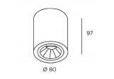 Oprawa Aufputz Decken- BPM Lighting KUP oval, weiß