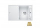 Zlew konglomeratowy + Sitz drewniana Axia III 45S Blanco Silgranit InFino 510x780 perłowoszary- sanitbuy.pl