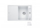 Zlew konglomeratowy + Sitz Glas- Axia III 45S Blanco Silgranit InFino 510x780 perłowoszary- sanitbuy.pl