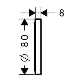 Podkładka dystansowa Hansgrohe do korekty w pionie 8 mm, Chrom- sanitbuy.pl