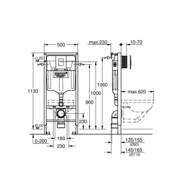 Set Instalacyjny Grohe Rapid SL 3w1 h113cm- sanitbuy.pl